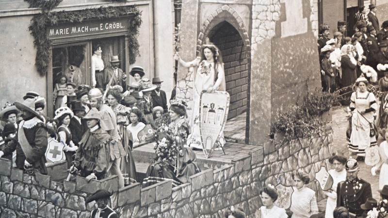 Výřez z negativu z roku 1910 ze Saazií. Foto: Muzeum Žatec