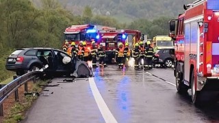 Na silnici na Děčínsku bohužel ráno vyhasl jeden lidský život. Foto: Zdravotnická záchranná služba Ústeckého kraje