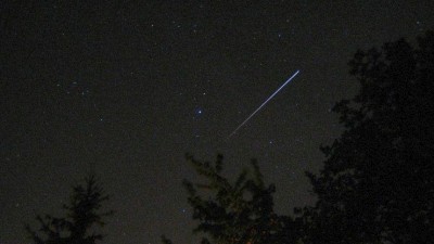 Padající meteorit. Foto: Astronomická společnost Chomutov