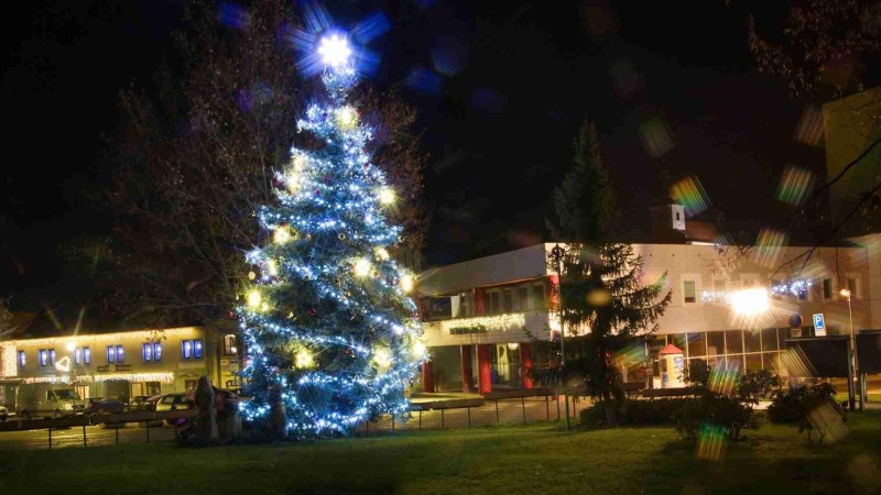 V Podbořanech už svítí vánoční strom. Foto: Laurencia Helásková