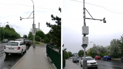 Měření rychlosti v ulici Vladimirská. Foto zdroj: Město Louny