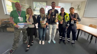Žatecká posádka skončila druhá při cvičné soutěži záchranářů