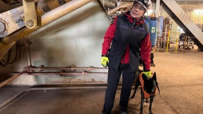 Kynologové dostali jedinečnou příležitost k výcviku v dolu ČSA. Foto: Oldřich Hájek