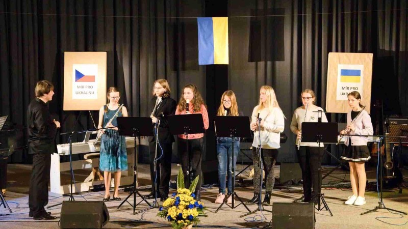 Koncert na podporu Ukrajiny v Podbořanech. Foto: Laurencia Helásková