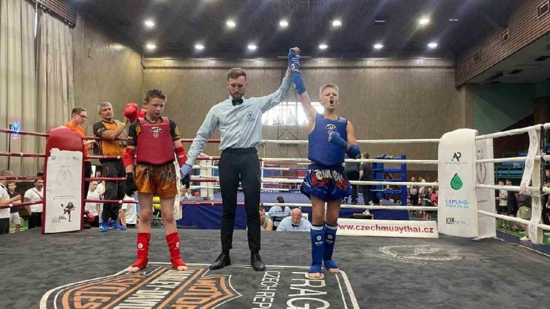 Mistr republiky v Muay thai Maxim Greisiger. Foto zdroj: Žatecký maják