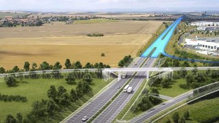 Nový úsek propojí rozestavěnou dálnici u Loun s úsekem u Sulce. Foto: ŘSD