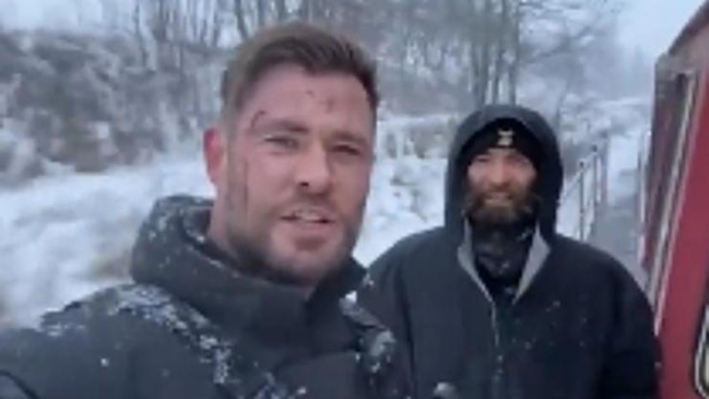 Herec Chris Hemsworth sdílel video z vejprtské dráhy. Zdroj: reprofoto video