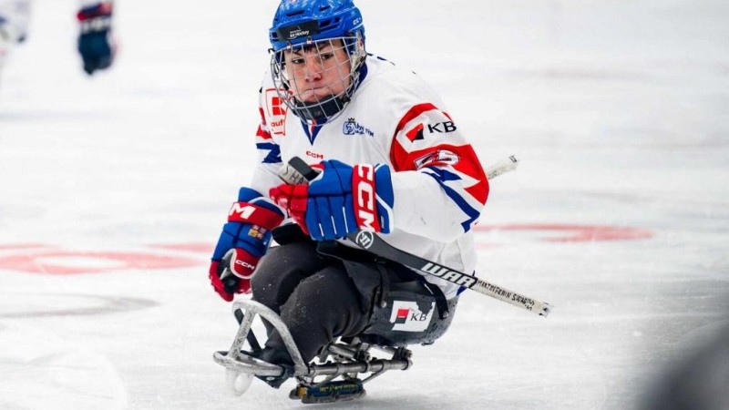 Filip Veselý na mistrovství světa v Kanadě. Zdroj: Parahockey.cz