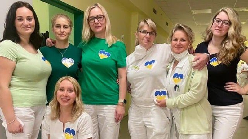 Podporu Ukrajině vyjádřila i Nemocnice Žatec. Foto: Nemocnice Žatec