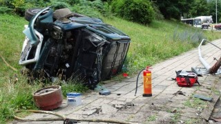 Nehoda osobního auta v Žatci. Foto: Petr Marek