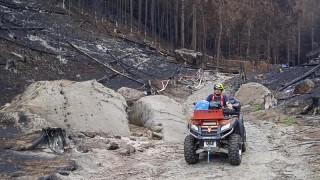 Následky požáru v národním parku. Foto: HZS Ústeckého kraje