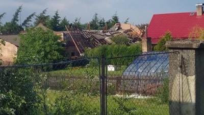 Vichřice, která se v červnu prohnala Podbořanskem napáchala velké škody. Foto: Renata Braunová