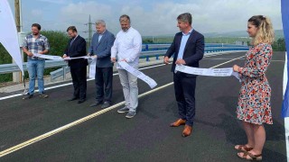 Slavností otevření nového mostu v Prunéřově. Foto: Jitka Fárová